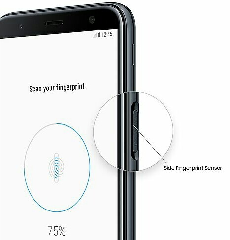 Samsung Galaxy J6 plus side scanner
