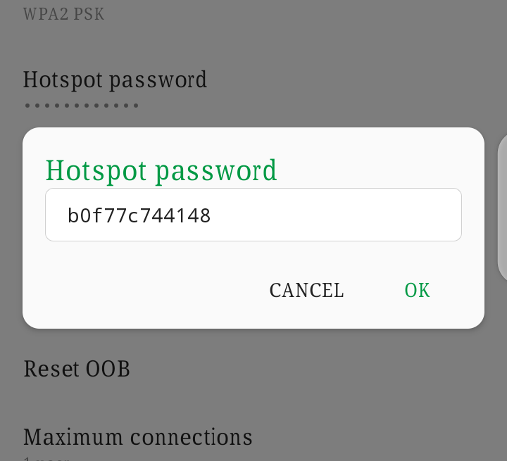 Hotspot Password